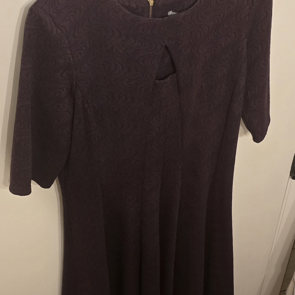 Danny & Nicole Plum Short Sleeve Dress